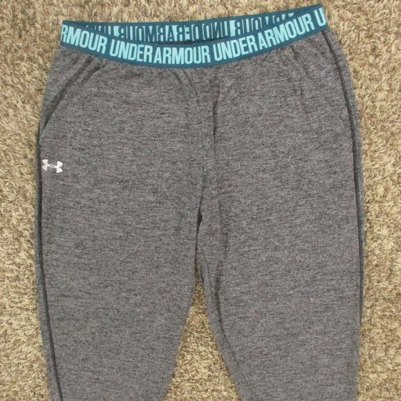 Under Armour Gray and Blue Athletic Capris - Picture 3 of 8